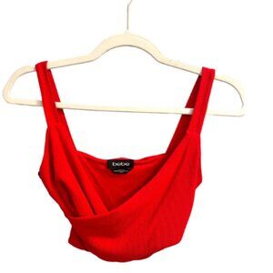 Bebe Red Crop Top